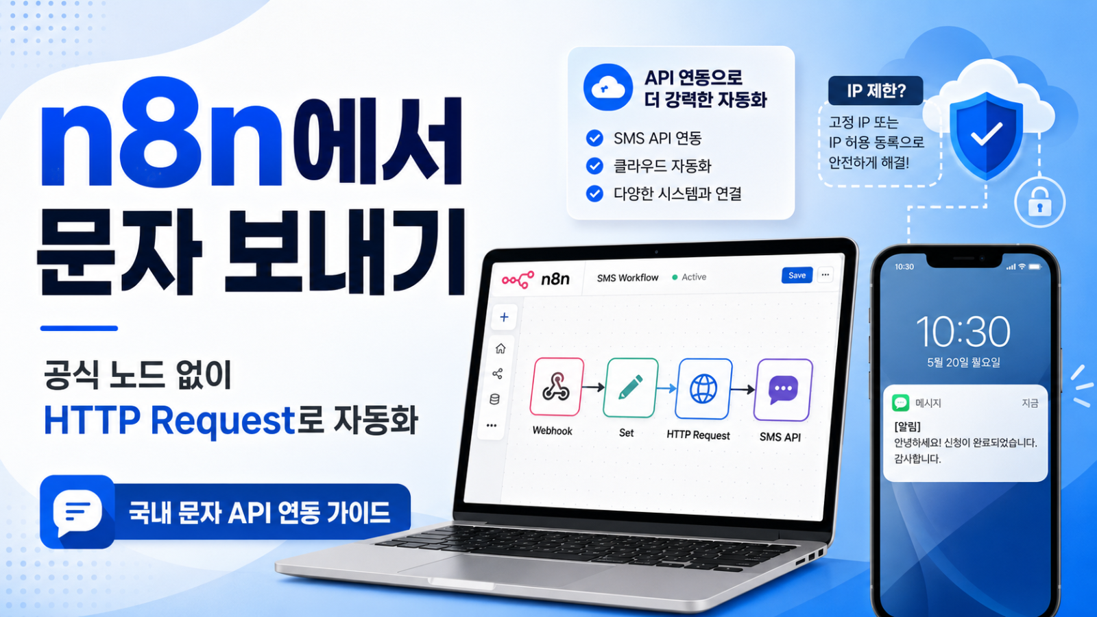 n8n에서 문자 보내기: 공식 노드 없이 HTTP Request로 SMS 자동화하는 방법