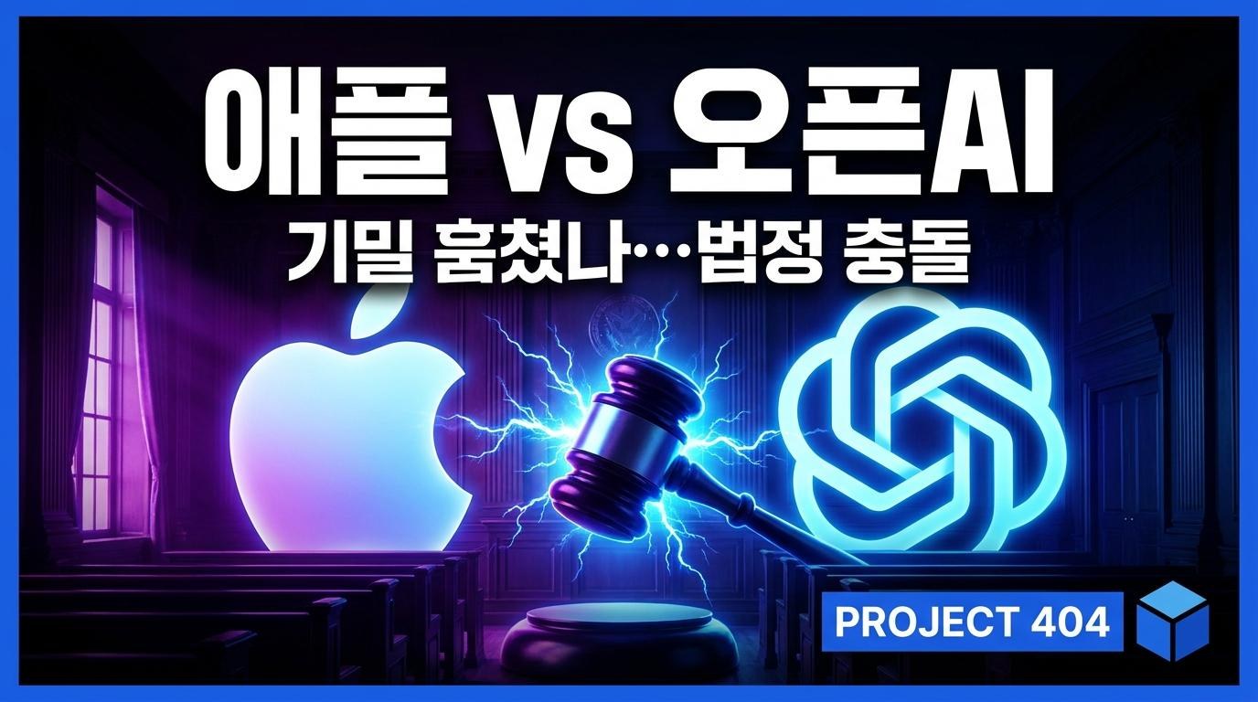 애플이 오픈AI를 고소했다 — "아이폰 하드웨어 기밀 빼돌렸다"