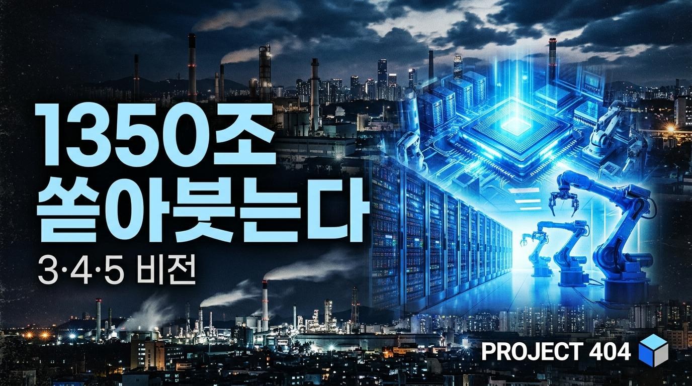 정부 '3·4·5 비전' 띄웠다 — 반도체·AIDC·피지컬AI에 1350조 '메가프로젝트'