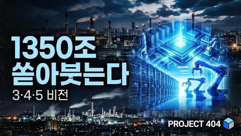 정부 '3·4·5 비전' 띄웠다 — 반도체·AIDC·피지컬AI에 1350조 '메가프로젝트'
