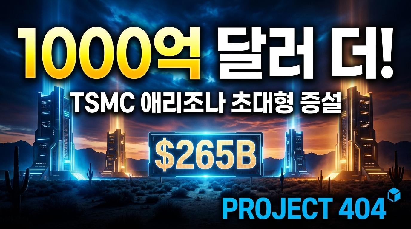TSMC, 애리조나에 1000억 달러 더 붓는다 — 美 투자 2650억 달러로