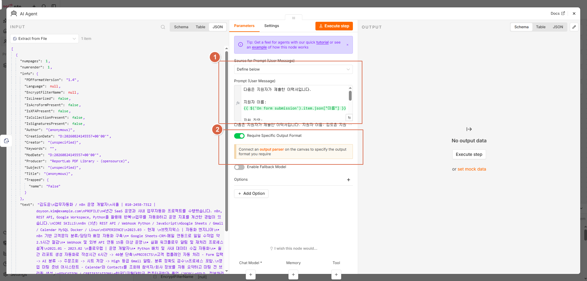 프롬프트 설정 + Options